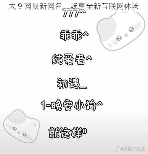 太 9 网最新网名,畅享全新互联网体验