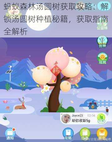 蚂蚁森林汤圆树获取攻略:解锁汤圆树种植秘籍,获取指南全解析