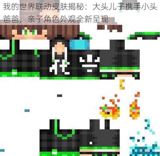 我的世界联动皮肤揭秘:大头儿子携手小头爸爸,亲子角色外观全新呈现