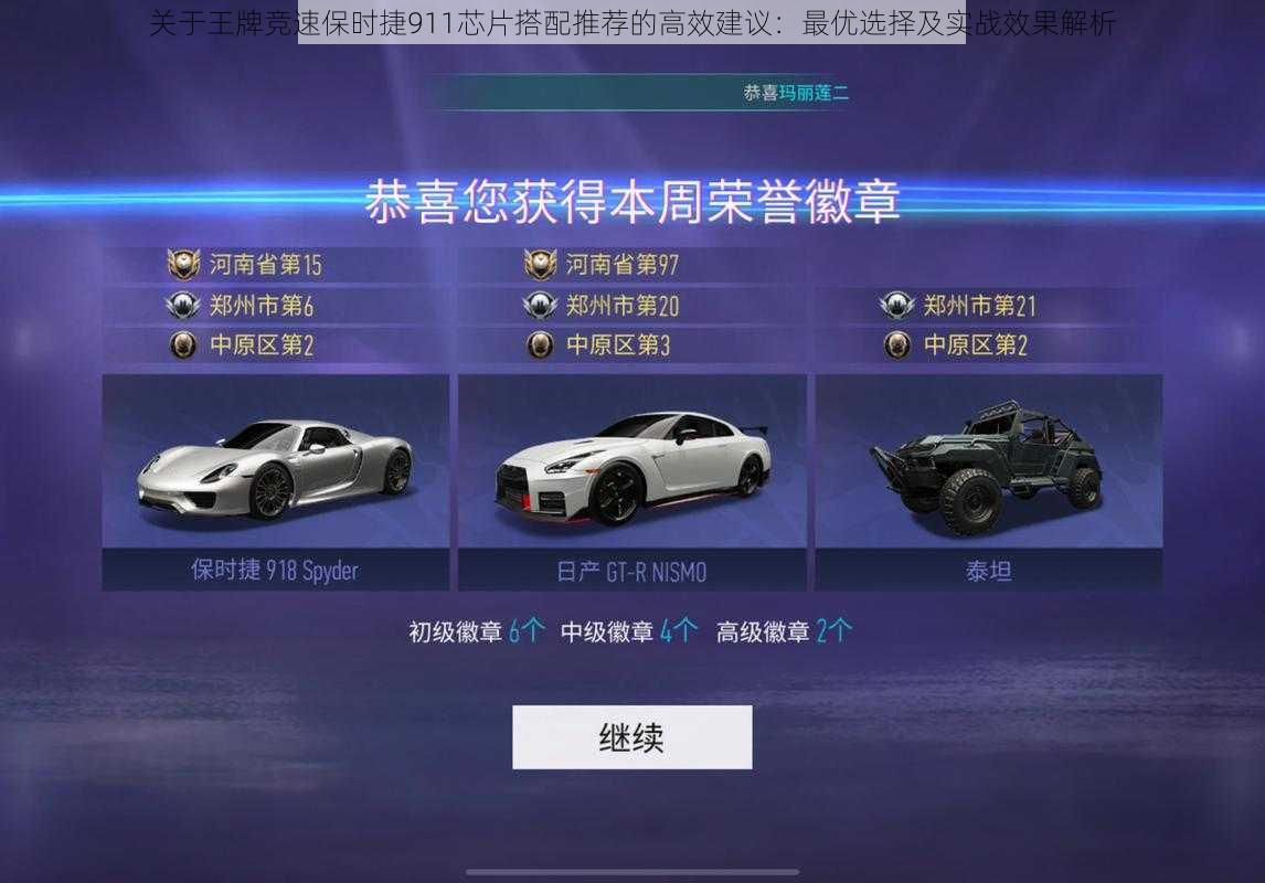 关于王牌竞速保时捷911芯片搭配推荐的高效建议:最优选择及实战效果解析
