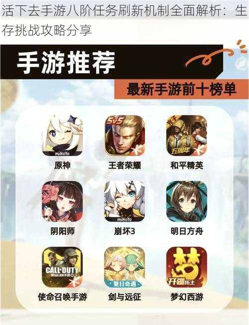 活下去手游八阶任务刷新机制全面解析:生存挑战攻略分享
