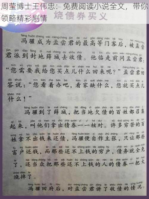周莹博士王伟忠:免费阅读小说全文,带你领略精彩剧情