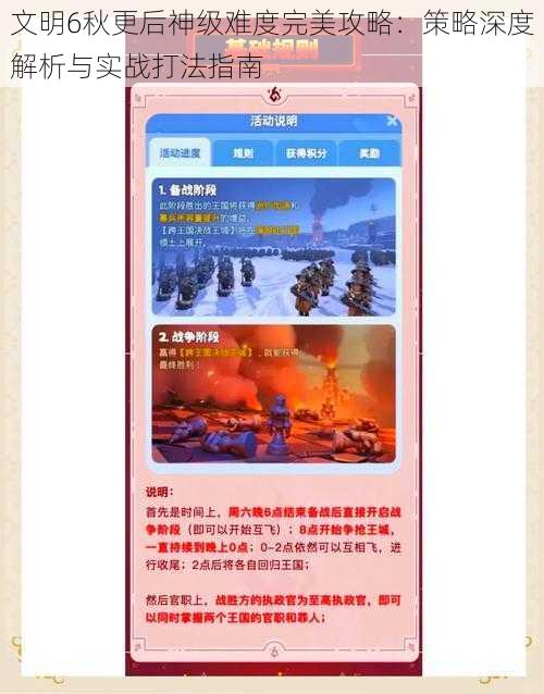 文明6秋更后神级难度完美攻略:策略深度解析与实战打法指南