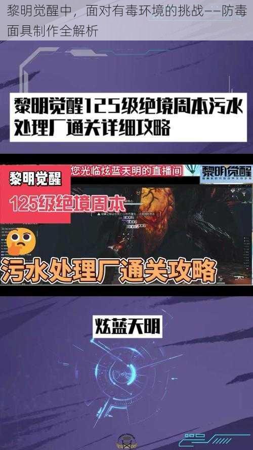 黎明觉醒中,面对有毒环境的挑战——防毒面具制作全解析