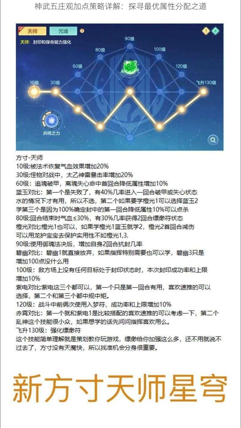 神武五庄观加点策略详解:探寻最优属性分配之道