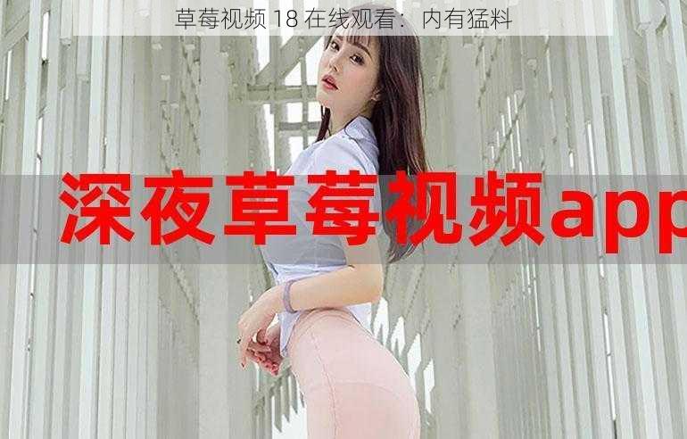 草莓视频 18 在线观看:内有猛料