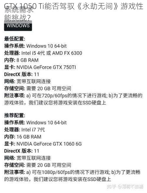 GTX 1050 Ti能否驾驭《永劫无间》游戏性能挑战?