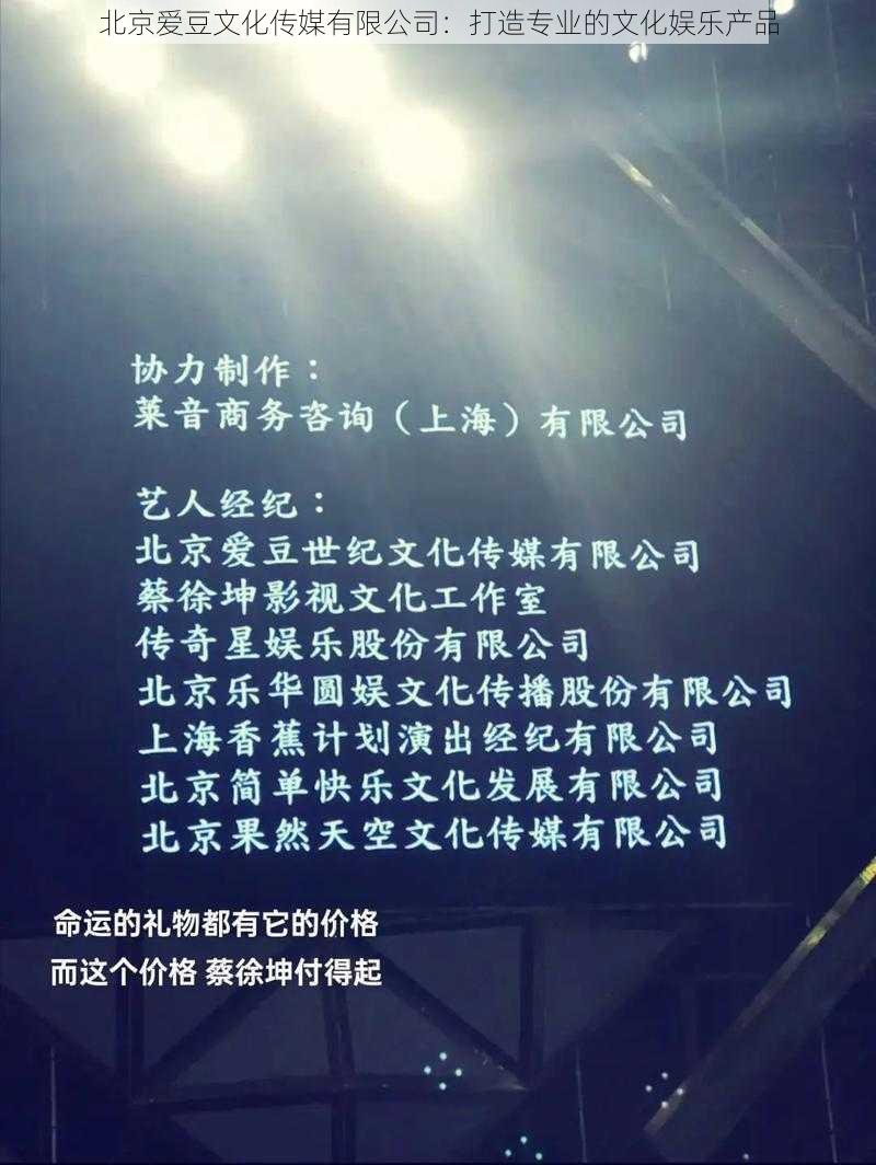 北京爱豆文化传媒有限公司:打造专业的文化娱乐产品
