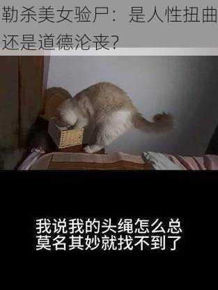 勒杀美女验尸:是人性扭曲还是道德沦丧?