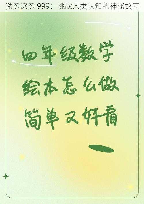 呦泬泬泬 999:挑战人类认知的神秘数字