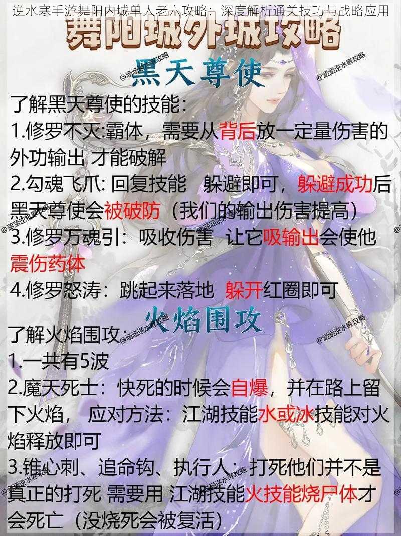 逆水寒手游舞阳内城单人老六攻略:深度解析通关技巧与战略应用
