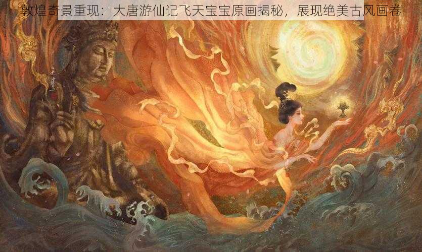敦煌奇景重现:大唐游仙记飞天宝宝原画揭秘,展现绝美古风画卷