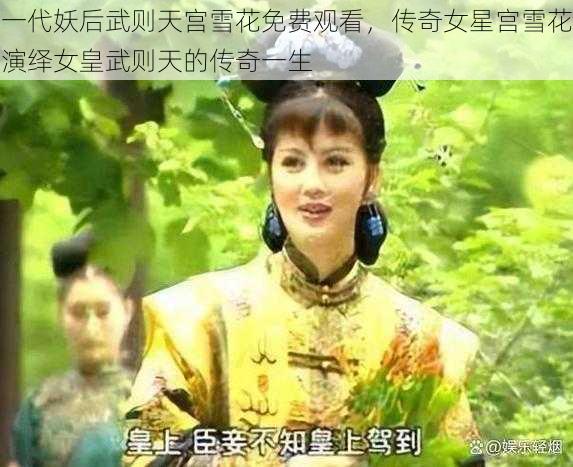 一代妖后武则天宫雪花免费观看,传奇女星宫雪花演绎女皇武则天的传奇一生
