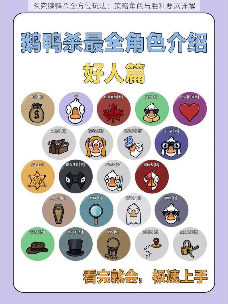 探究鹅鸭杀全方位玩法:策略角色与胜利要素详解