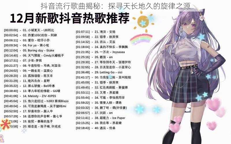抖音流行歌曲揭秘:探寻天长地久的旋律之源