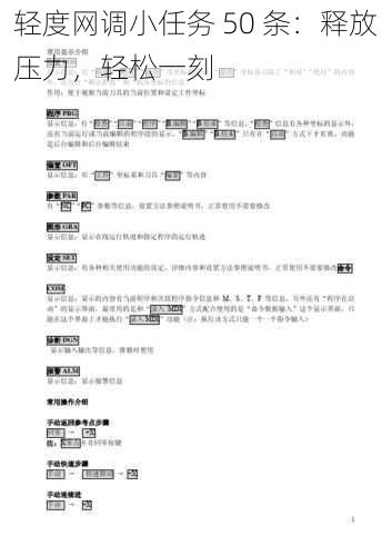 轻度网调小任务 50 条:释放压力,轻松一刻