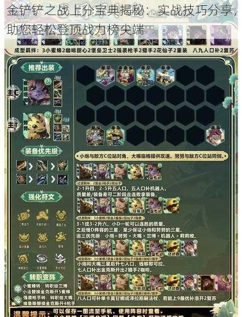 金铲铲之战上分宝典揭秘:实战技巧分享,助您轻松登顶战力榜尖端