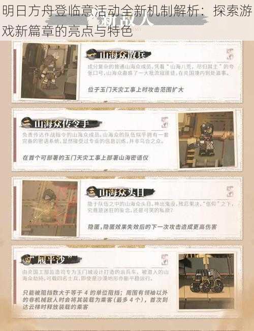 明日方舟登临意活动全新机制解析:探索游戏新篇章的亮点与特色