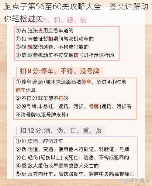 脑点子第56至60关攻略大全:图文详解助你轻松过关