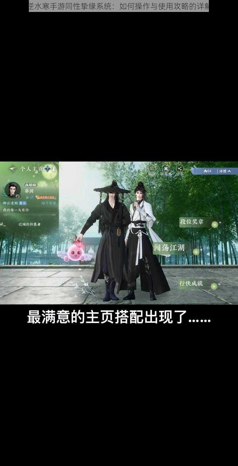 关于逆水寒手游同性挚缘系统:如何操作与使用攻略的详解指南