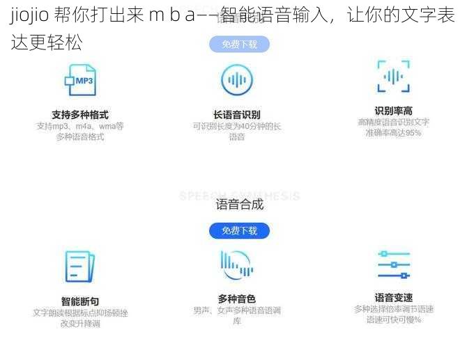 jiojio 帮你打出来 m b a——智能语音输入,让你的文字表达更轻松