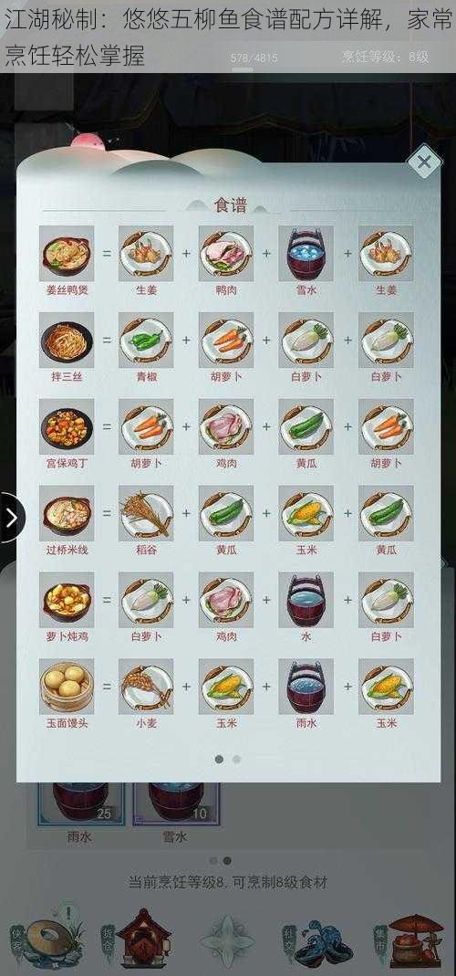 江湖秘制:悠悠五柳鱼食谱配方详解,家常烹饪轻松掌握