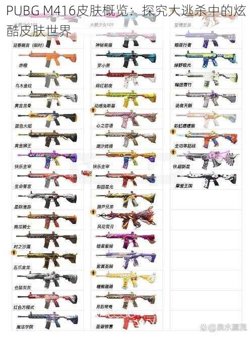 PUBG M416皮肤概览:探究大逃杀中的炫酷皮肤世界