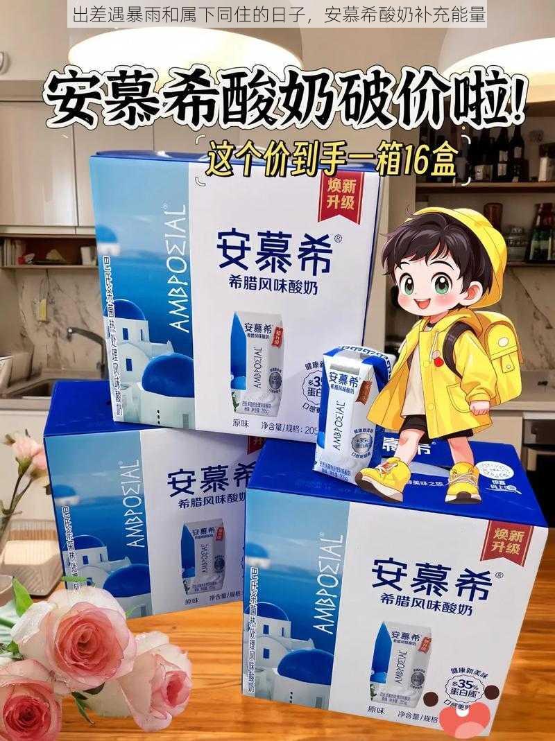 出差遇暴雨和属下同住的日子，安慕希酸奶补充能量