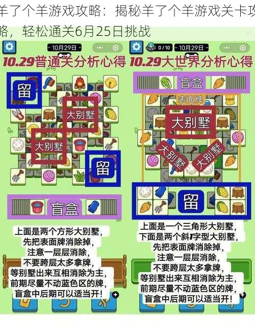 羊了个羊游戏攻略:揭秘羊了个羊游戏关卡攻略,轻松通关6月25日挑战