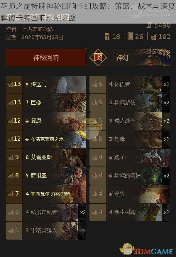 巫师之昆特牌神秘回响卡组攻略:策略、战术与深度解读卡牌回响机制之路