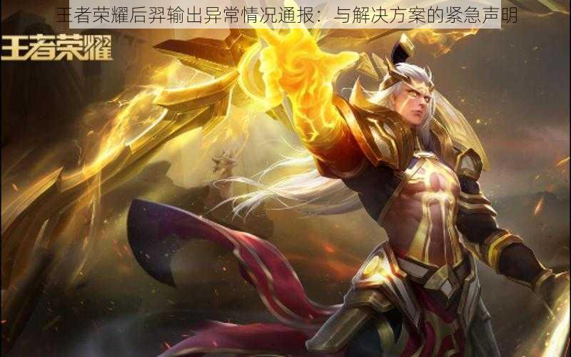 王者荣耀后羿输出异常情况通报:与解决方案的紧急声明