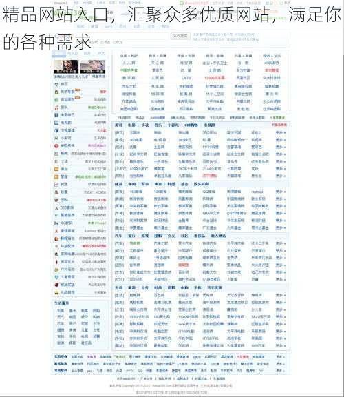 精品网站入口,汇聚众多优质网站,满足你的各种需求