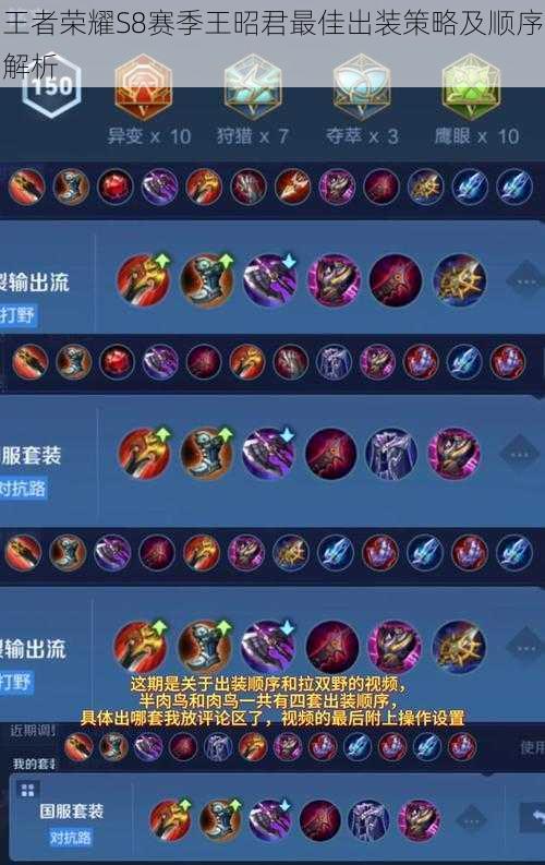 王者荣耀S8赛季王昭君最佳出装策略及顺序解析
