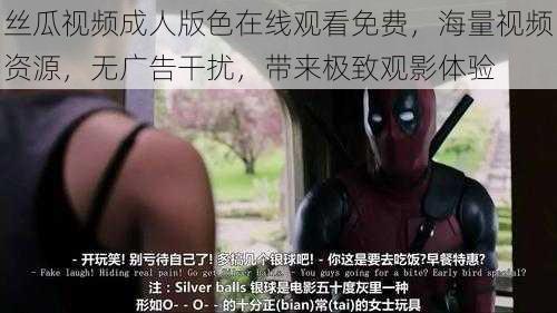 丝瓜视频成人版色在线观看免费,海量视频资源,无广告干扰,带来极致观影体验