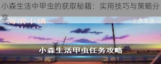 小森生活中甲虫的获取秘籍:实用技巧与策略分享