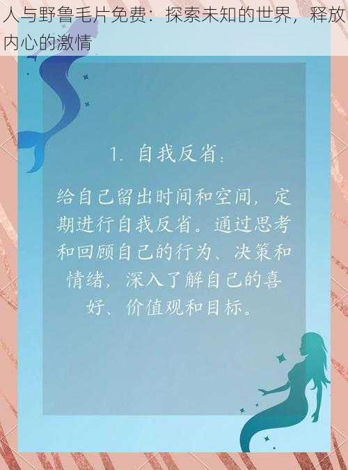 人与野鲁毛片免费:探索未知的世界,释放内心的激情