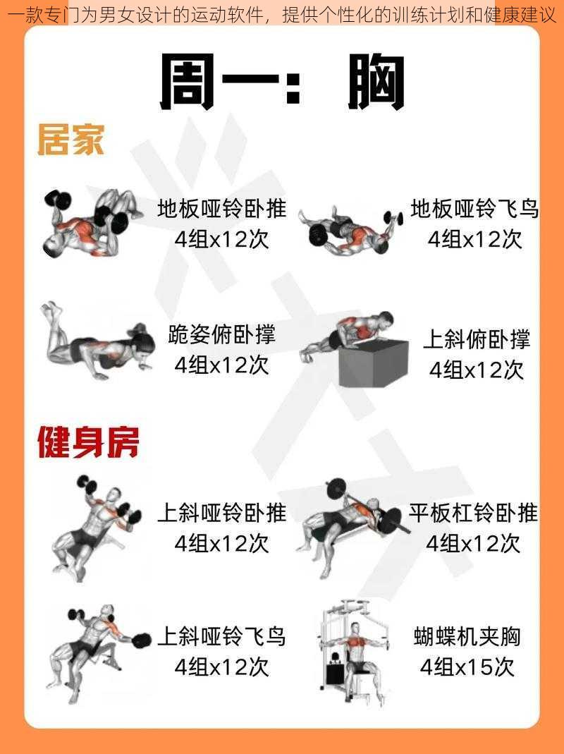 一款专门为男女设计的运动软件,提供个性化的训练计划和健康建议