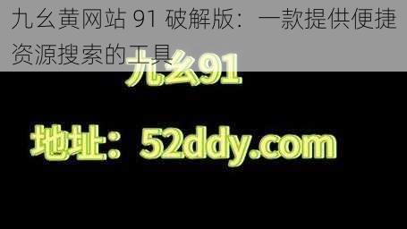 九幺黄网站 91 破解版:一款提供便捷资源搜索的工具