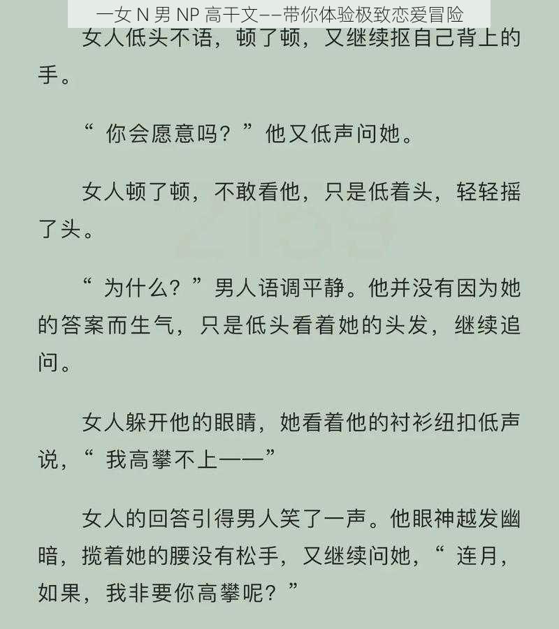 一女 N 男 NP 高干文——带你体验极致恋爱冒险