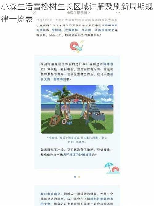 小森生活雪松树生长区域详解及刷新周期规律一览表