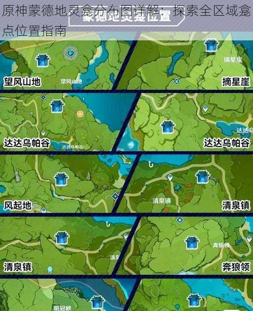 原神蒙德地灵龛分布图详解:探索全区域龛点位置指南