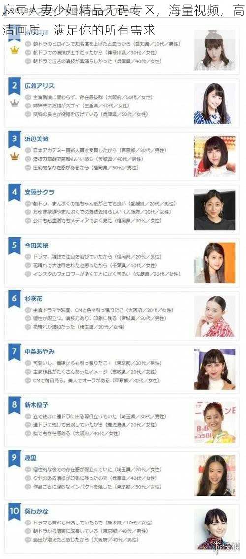 麻豆人妻少妇精品无码专区,海量视频,高清画质,满足你的所有需求