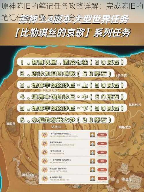 原神陈旧的笔记任务攻略详解:完成陈旧的笔记任务步骤与技巧分享