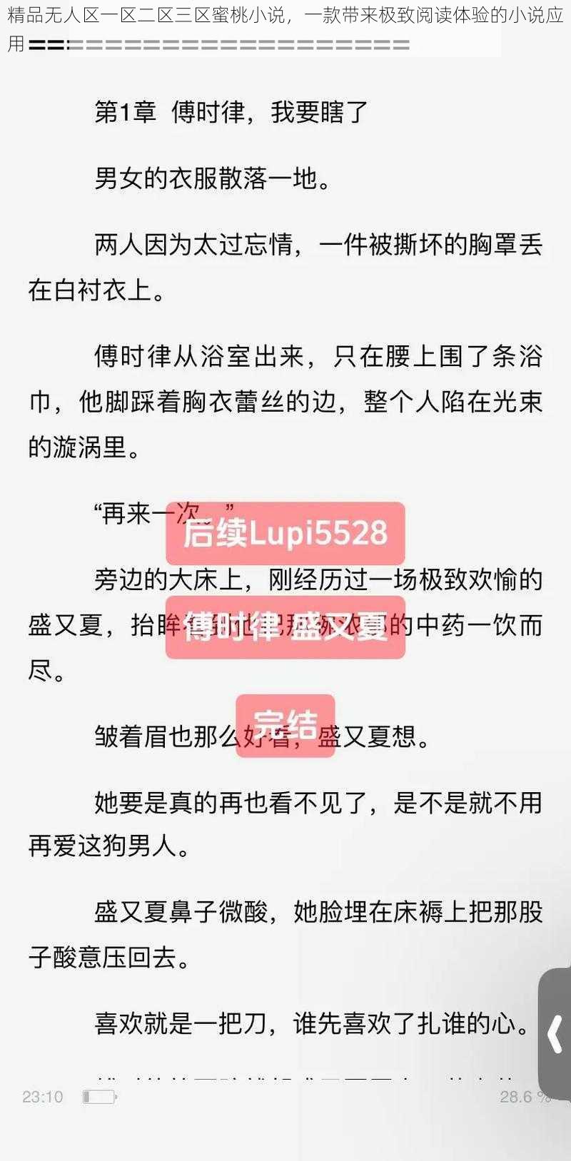 精品无人区一区二区三区蜜桃小说,一款带来极致阅读体验的小说应用