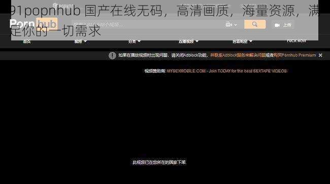 91popnhub 国产在线无码,高清画质,海量资源,满足你的一切需求
