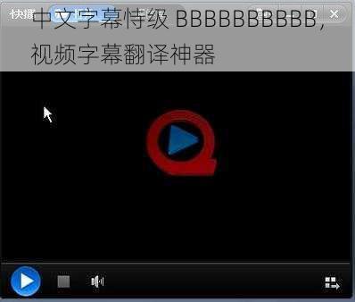 中文字幕恃级 BBBBBBBBBB,视频字幕翻译神器