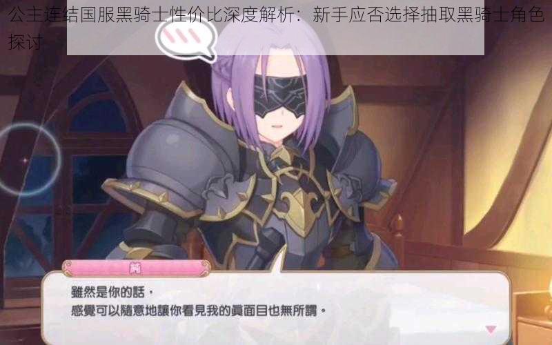 公主连结国服黑骑士性价比深度解析:新手应否选择抽取黑骑士角色探讨