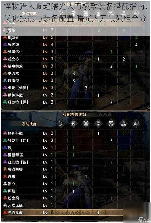 怪物猎人崛起曙光太刀极致装备搭配指南:优化技能与装备配置 曙光太刀最强组合分享