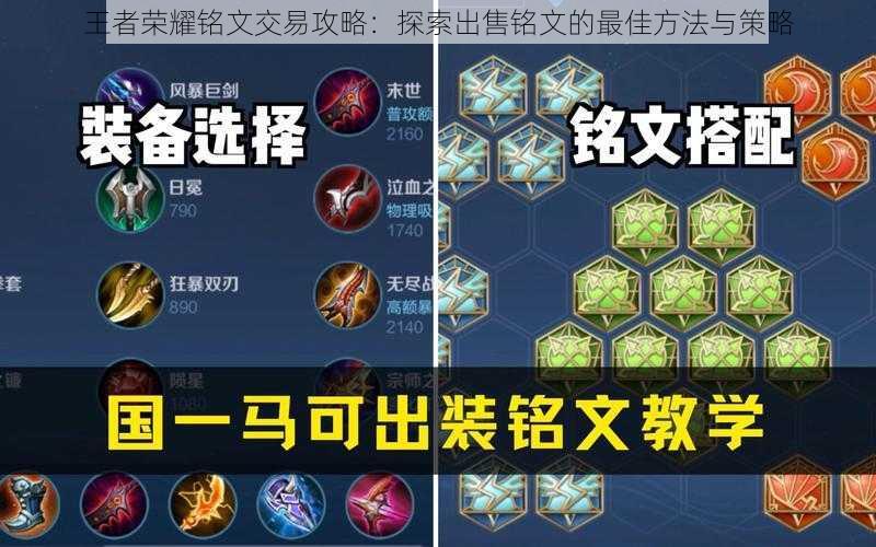 王者荣耀铭文交易攻略:探索出售铭文的最佳方法与策略