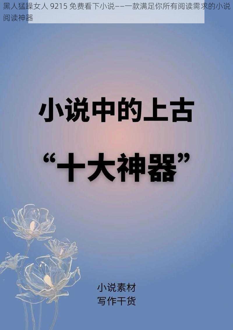 黑人猛躁女人 9215 免费看下小说——一款满足你所有阅读需求的小说阅读神器